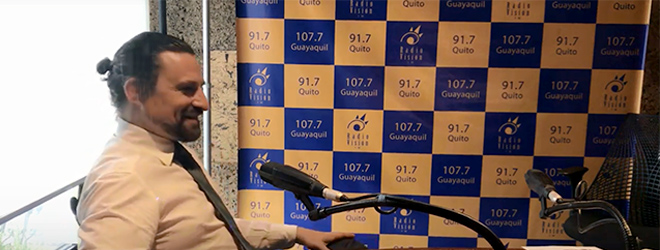 José Luis Nieto entrevistado por Diego Oquendo en Radio Visión de Quito